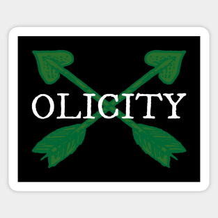 Olicity - Crossing Green Heart Arrows Sticker